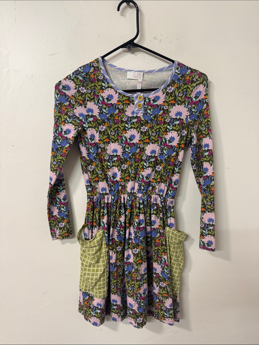 Matilda Jane Floral Long-Sleeve Dress in Pink, Green, Blue